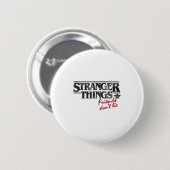 Stranger Things Friends Don't Lie Distressed Text Ronde Button 5,7 Cm (Voorkant /achterkant)