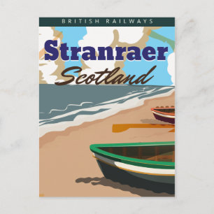 Stranraer Scotland vintage poster Briefkaart