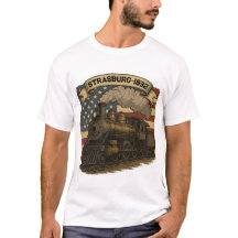 Strasburg Locomotief stoomtrein T-shirt