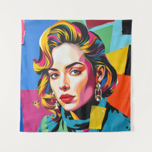 “Strasha” - Gloss Pop Collage Droom Wandkleed