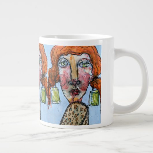 strass meisje extra grote beker (Rechts)