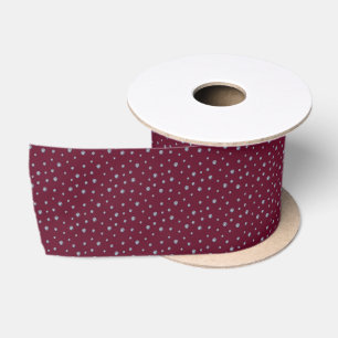 Strass op donkerrood lint