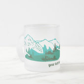 Straße in den Bergen. Matglas Koffiemok (Voorkant links)