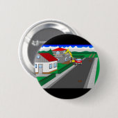 Straßen und Hausbau Ronde Button 5,7 Cm (Voorkant /achterkant)