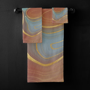Strata automne Terra Cotta Turquoise et Gold Aga