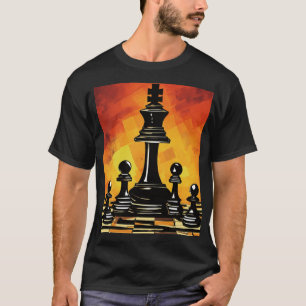 Strategic Moves: Mid-Game Schaakbord Art T-shirt