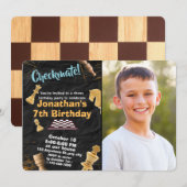 Stratégie Échecs Anniversaire Invitation personnal (Devant / Derrière)