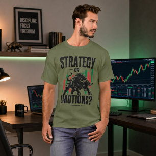 Strategie of Emoties Stier Trading Mentaliteit Ont T-shirt