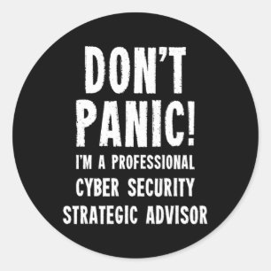 Strategisch adviseur voor cyberbeveiliging ronde sticker