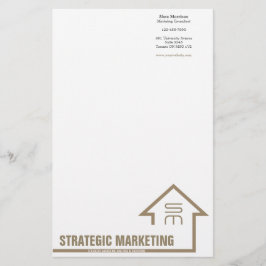 Strategisch marketingpapier briefpapier