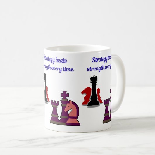 Strategy Over Strength Chess Mug (Devant droit)