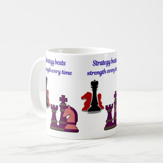Strategy Over Strength Chess Mug (Devant gauche)