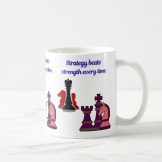Strategy Over Strength Chess Mug