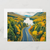 Straten door het Indiase zomerlandschap met meer Feestdagenkaart (Voorkant / Achterkant)