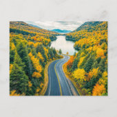 Straten door het Indiase zomerlandschap met meer Feestdagenkaart (Voorkant)