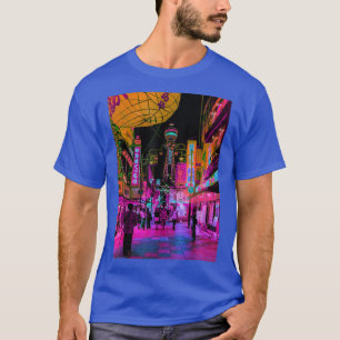 straten van de nacht van Tokyo Japan met licht Va T-shirt