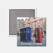 Straten van Edinburgh, Schotland koelkastmagneet Magneet (Voorkant / Achterkant)