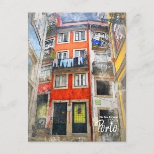 Straten van Porto- Portugal Briefkaart