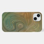 Strates d'olive terreuse | Agate à encre verte et (Verso Horizontal)