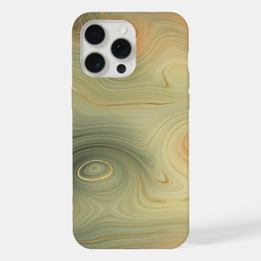 Strates dorées | Agate orange brûlé vert pêche (Verso)