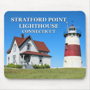 Stratford Point Lighthouse, Connecticut Mousepad Muismat