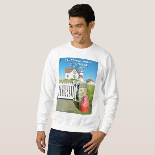 Stratford Point Lighthouse Connecticut Sweatshirt (Voorkant volledig)