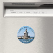 Stratford Shoal Lighthouse CT Round Magnet (In Situ (Lave-vaisselle))