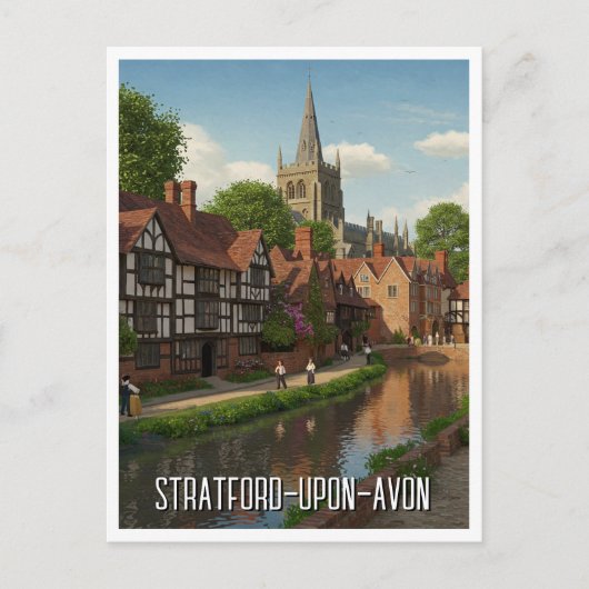 Stratford-Upon-Avon Reizen naar Engeland Briefkaart (Voorkant)