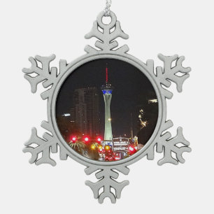 Stratosphere Tower Las Vegas #3 Snowflake Ornament