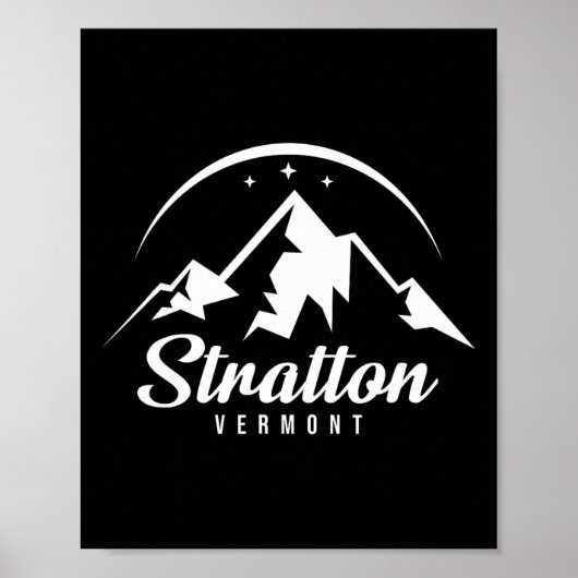 Stratton Vermont Skigebied Snowboarden Poster (Voorkant)