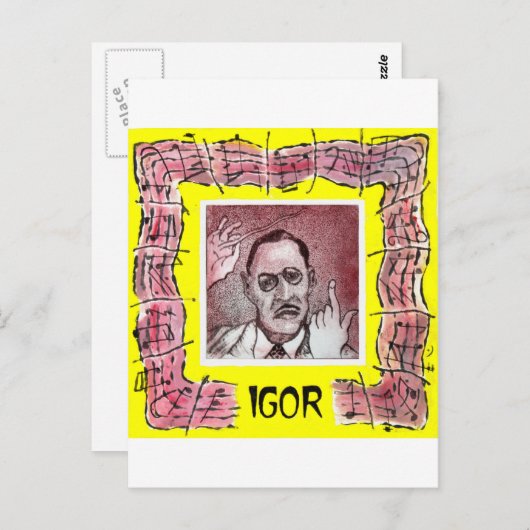 Stravinsky briefkaart (Voorkant / Achterkant)