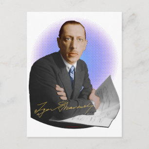 Stravinsky-handtekening Briefkaart