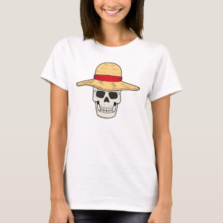 STRAW HAT SKULL T-shirt ontwerp voor vrouwen