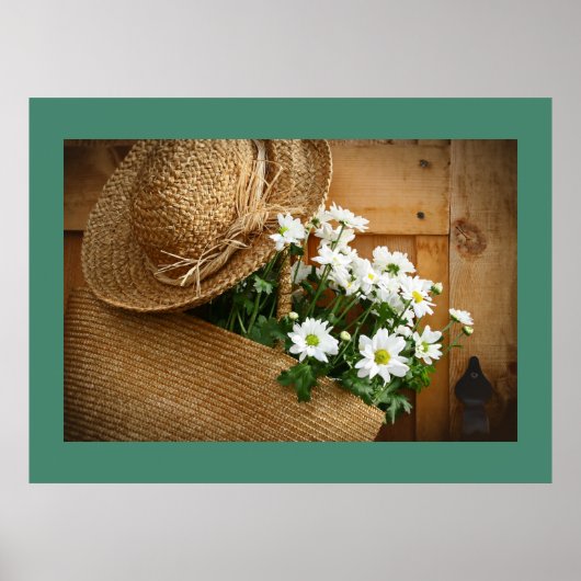 Straw Pet en Daisies Art Poster - SRF (Voorkant)