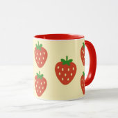 Strawberries and Sunshine  Two-Tone Coffee Mug (Devant droit)