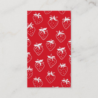 Strawberries businesscard visitekaartje