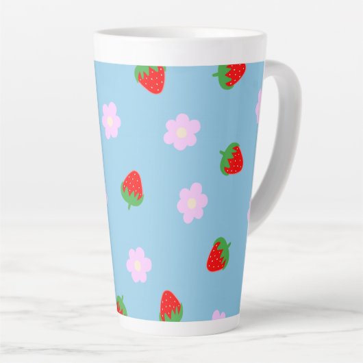 Strawberries & Flowers Latte Mok (Rechterhoek)