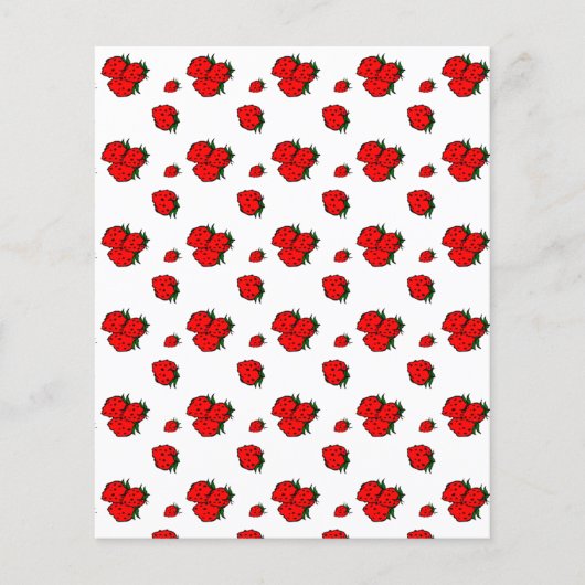Strawberries Pattern Paper Flyer-Sjabloon Flyer (Voorkant)