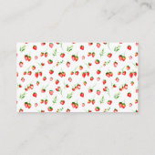 Strawberries with Foliage Birthday A Note On Gifts Informatiekaartje (Achterkant)