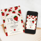 Strawberry 2nd Birthday Two Sweet Kaart