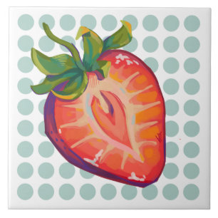 Strawberry, aardbei tegeltje