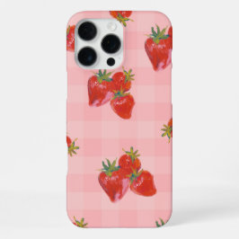 Strawberry Aesthetic Case | Fresh Fruit Vibes iPhone 16 Pro Max Hoesje