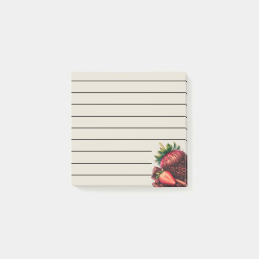 Strawberry and Chocolate (Lines) Post-It Notes (Voorkant)