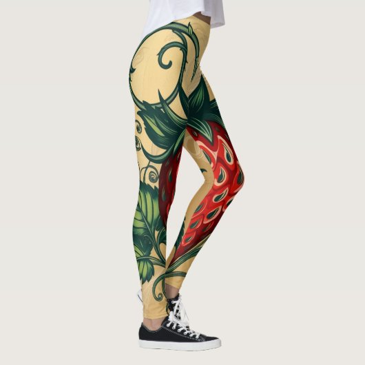 Strawberry Art Design Leggings (Rechts)