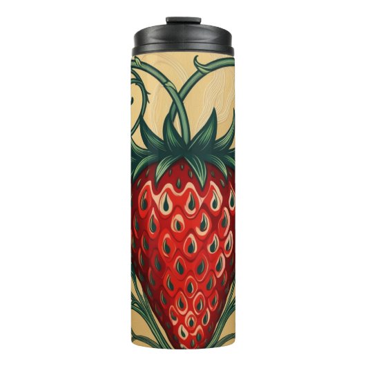 Strawberry Art Design Thermosbeker (Voorkant)