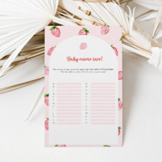 Strawberry Baby Naam Race Baby shower spel