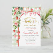Strawberry Baby Shower Invitation (Debout devant)