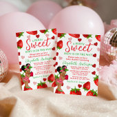 Strawberry Baby Shower Invitation, Berry Sweet Inv Kaart