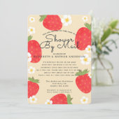 Strawberry Baby shower per post Kaart (Staand voorkant)