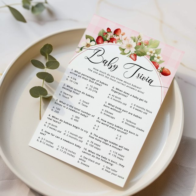 Strawberry Baby trivia baby shower game (Creator heeft geüpload)